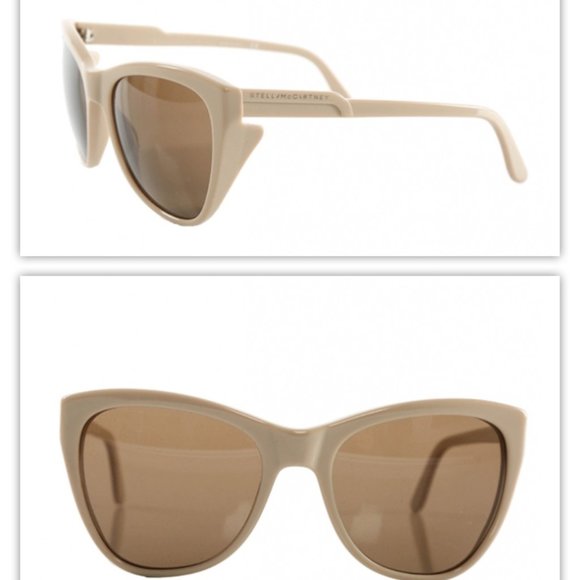 Stella McCartney Tan Mocha Slight Cat Eye Gradiant Sunglasses main image 14